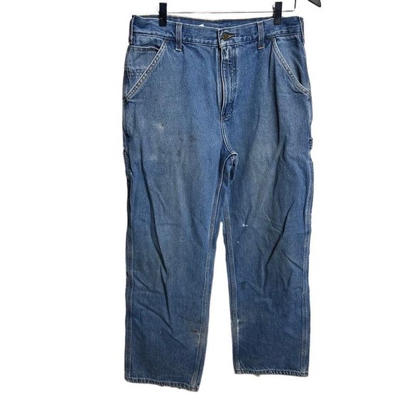 Carhartt Original Dungaree Carpenter Denim Jeans Pants 32X30 - Picture 1 of 7